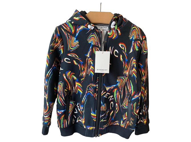 Buntes Givenchy Hoodie Schwarz Mehrfarben 