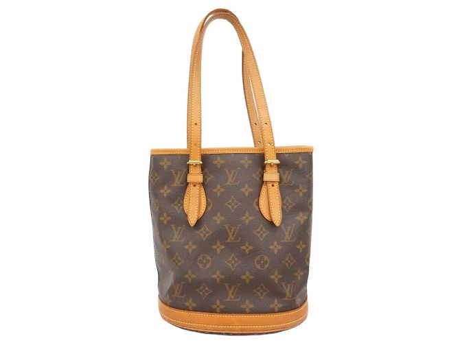 Bucket Sac à main seau PM Monogram Louis Vuitton Marron