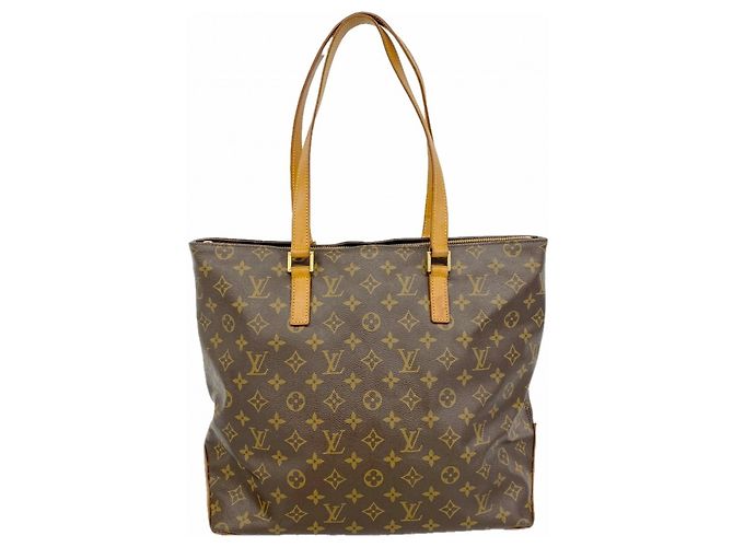 Bolsa Tote Cabas Mezzo Monogram Louis Vuitton Marrom