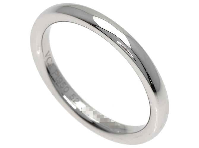 Van Cleef & Arpels Tendrement #52 Platinum Band Ring 