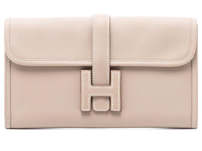 Cartera Hermès Jige Duo en Swift rosa
