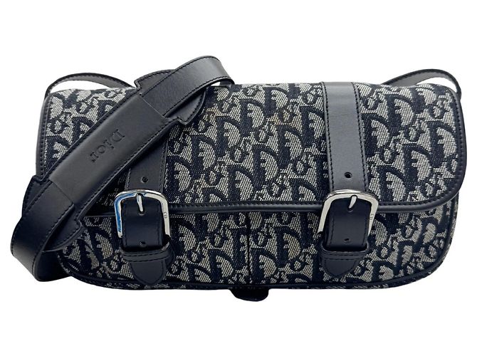 Borsa a Spalla Trotter Navy Christian Dior Nero