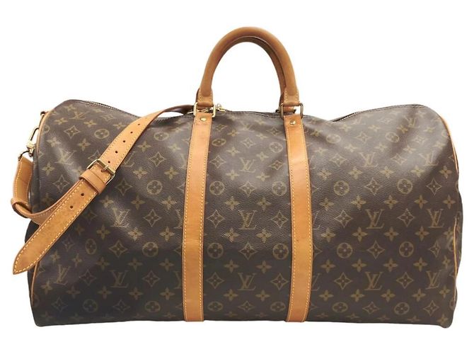 Louis Vuitton Monogram Keepall Bandoulière 55 Marron