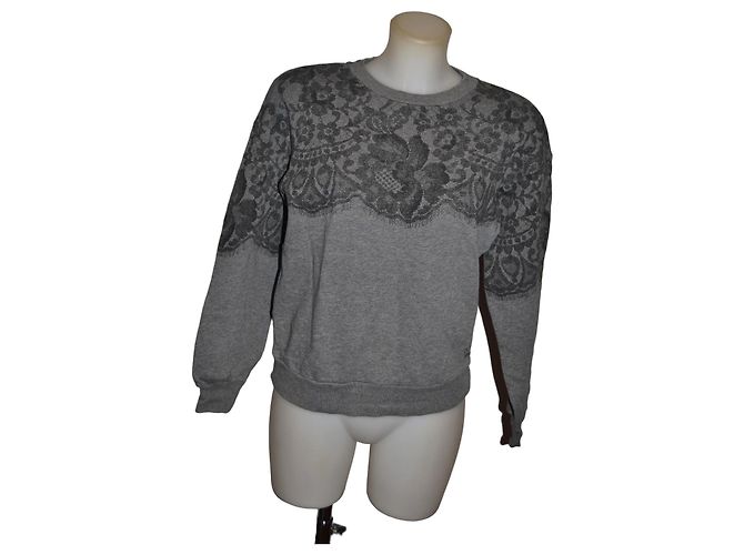 sudadera Moschino Boutique gris de algodón