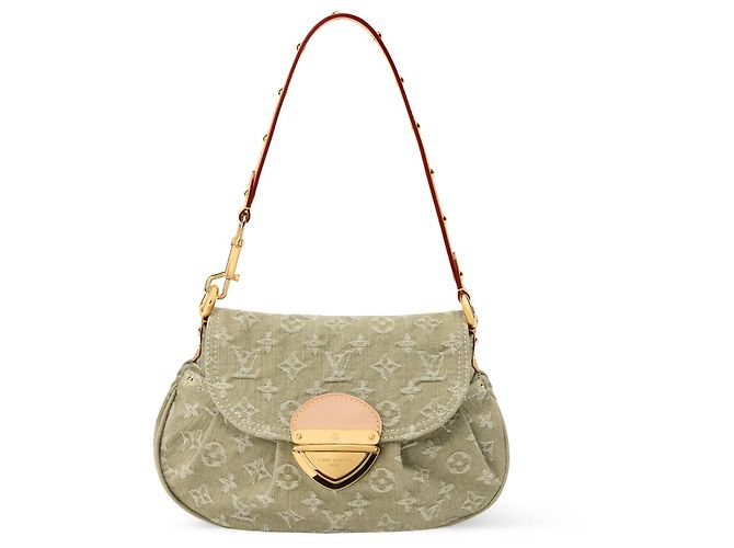 Louis Vuitton LV Sunset Monogram Denim-Handtasche Grün