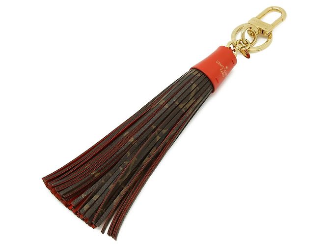 Accessoire de porte-clés à frange Monogram Louis Vuitton Rouge Monogramme