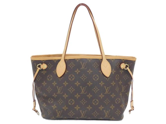 Louis Vuitton Monogram Neverfull PM Handbag Brown Pink