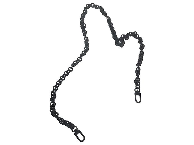 Louis Vuitton Shoulder Strap Black Metal