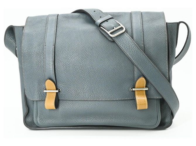 Hermès HERMES Borsa a Spalla Steve Busas 35 Marrone Blu