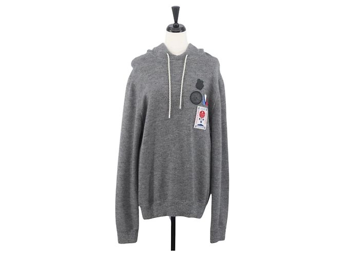 HOODIE EN LAINE GRIS LV CUP LOUIS VUITTON LV Auth AMZ553M Marron