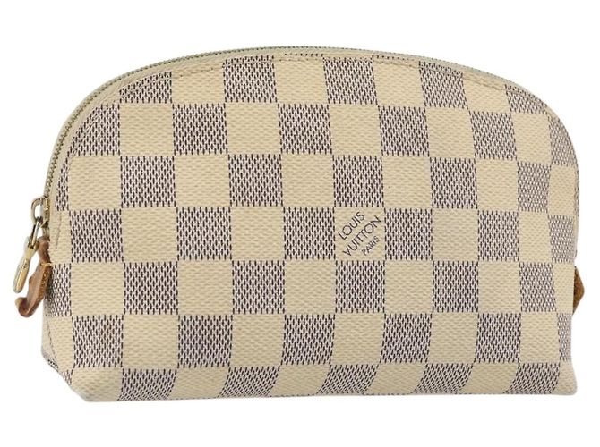 LOUIS VUITTON Kosmetiktäschchen PM Damier Azur N60024 LV Auth ARZ890