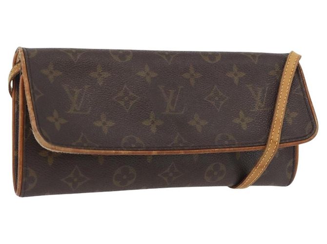 LOUIS VUITTON Monogram Pochette Twin GM Shoulder Bag M51852 LV Auth ka3602