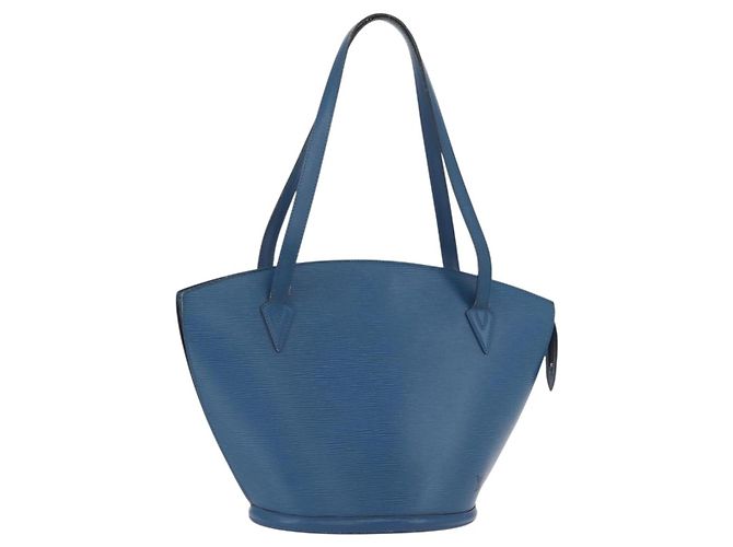 LOUIS VUITTON Borsa a Spalla Epi Saint Jacques Blu M52275 LV Auth BAZ408