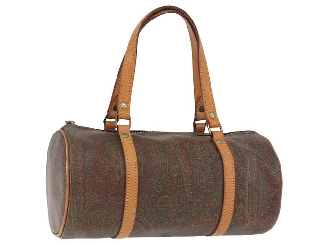 Bolso de Mano Papillon Paisley ETRO PVC Burdeos Auth am11132