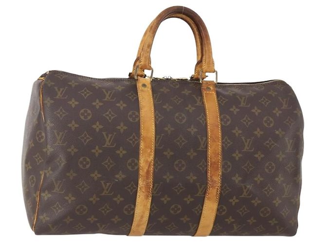 LOUIS VUITTON Bolsa Boston Monogram Keepall 45 M41428 LV Auth bs34073 Monograma