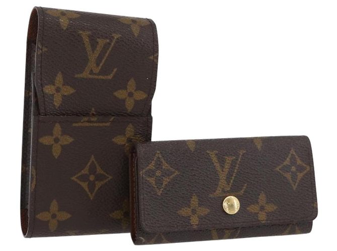 LOUIS VUITTON Pochette Monogram 2 Set LV Auth SW2318 Monogramme