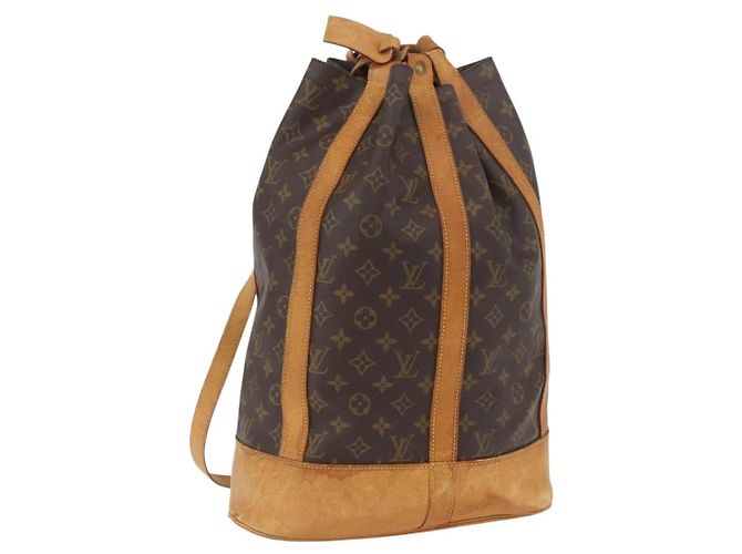 LOUIS VUITTON Bolsa de Ombro Monogram Randonnee GM M42244 LV Auth bs34074