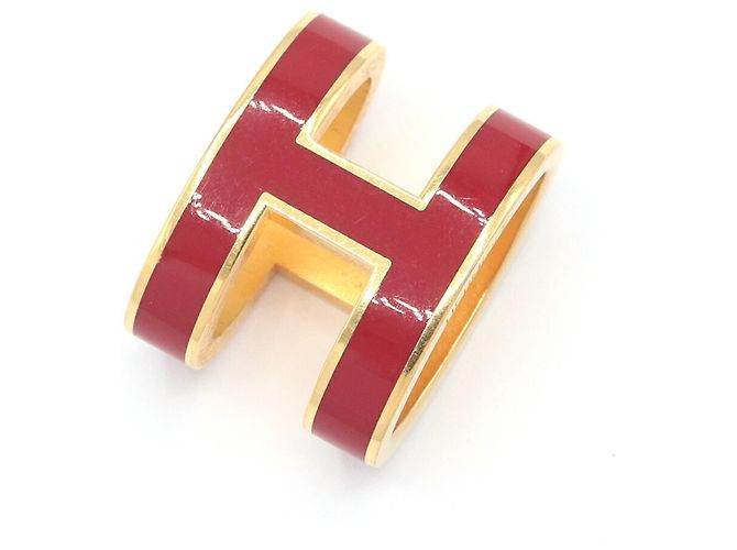 Collier Pendentif Pop H d'Hermès Rouge Doré