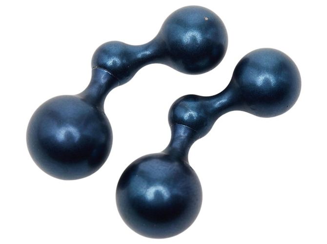 Hermès Gemelli Hermes Logo in blu navy Argento