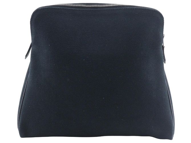 Hermès EEEBOO Pouch Black Canvas