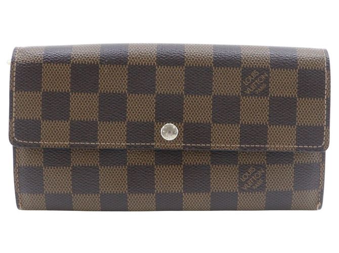 Sarah Louis Vuitton Damier Canvas Long Wallet Brown