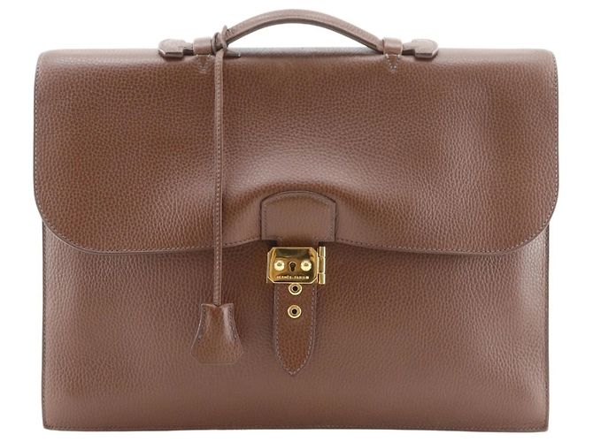 Sac à Depeche 38 de Hermès Marron