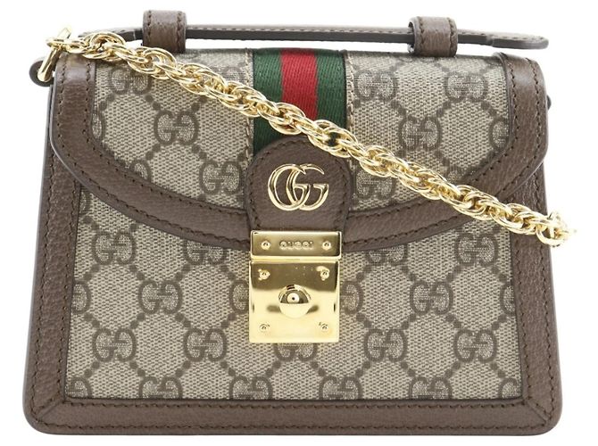 Bolsa de Ombro Ophidia da Gucci Marrom