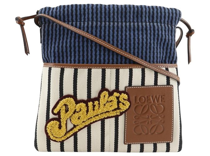 Sac à épaule Loewe Paula Swifa Blanc Bleu