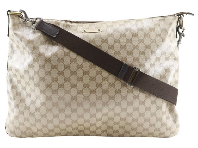 Borsa a Spalla Gucci GG Crystal Beige