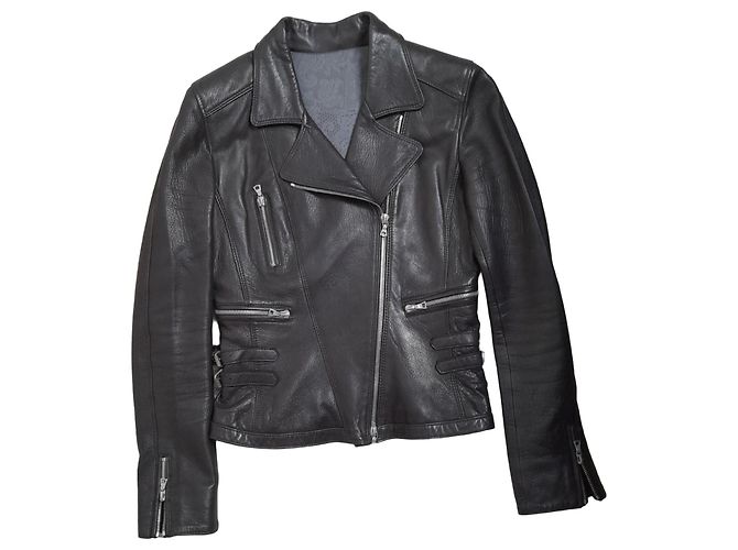 Sylvie Schimmel Leather Biker Jacket Chocolate