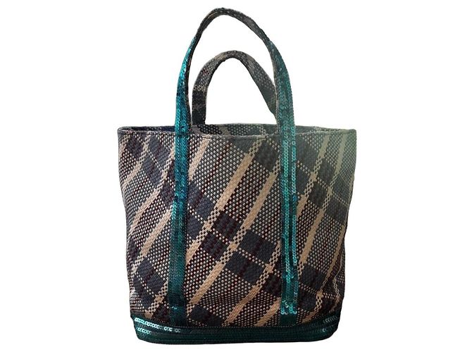 Vanessa Bruno straw and sequin tote bag
