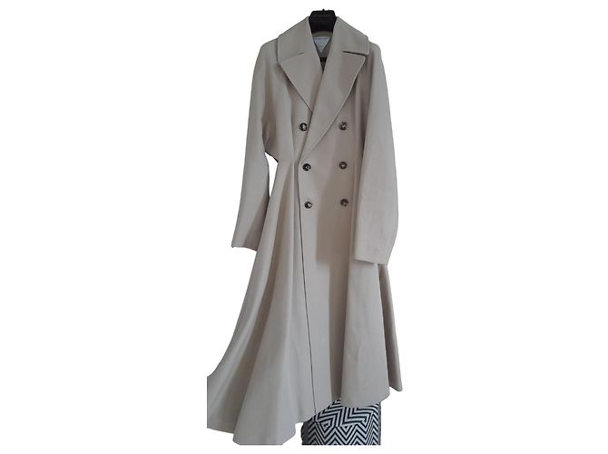 Gabardina Bottega Veneta de algodón beige