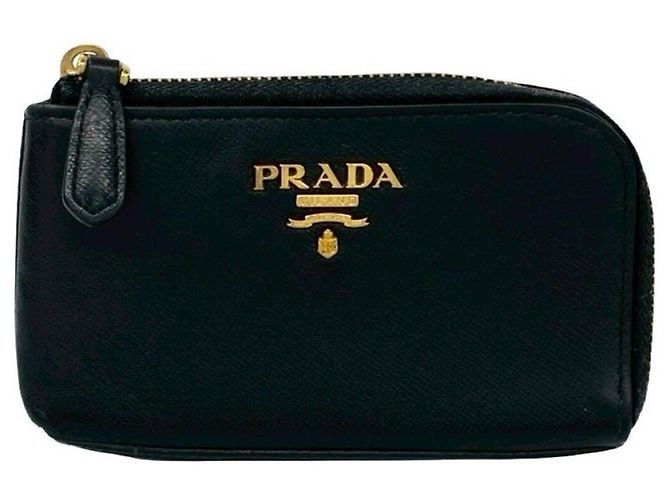 Prada Black Leather Coin Purse