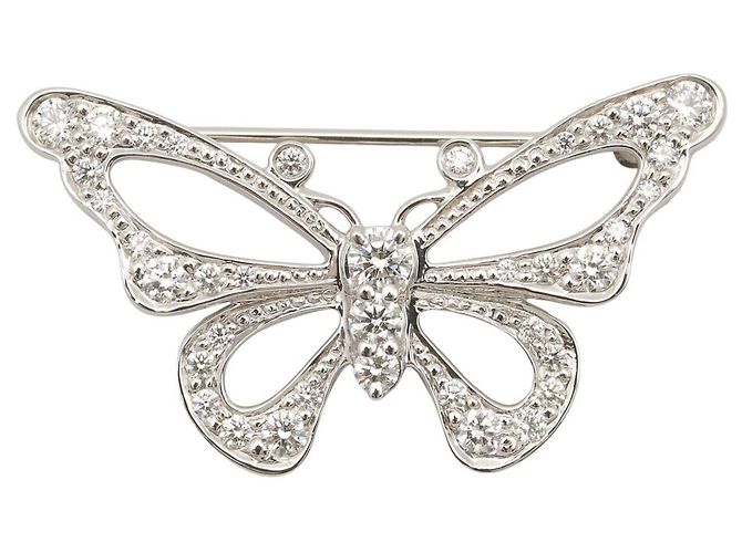 Broche Papillon Tiffany & Co. Argenté