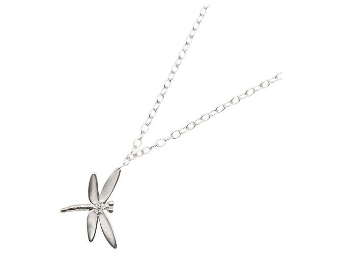 Collar de Libélula de Diamantes Tiffany & Co. Plata