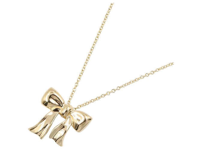 Collana con fiocco in scatola blu Tiffany & Co. D'oro