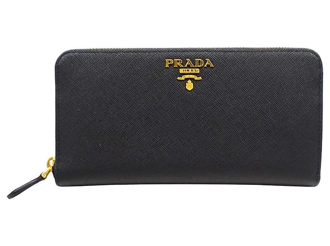 Prada Saffiano Leather Wallet Black