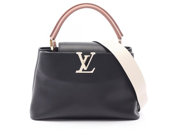 Borsa Louis Vuitton Capucines MM 2 in 1 Nero Rosa