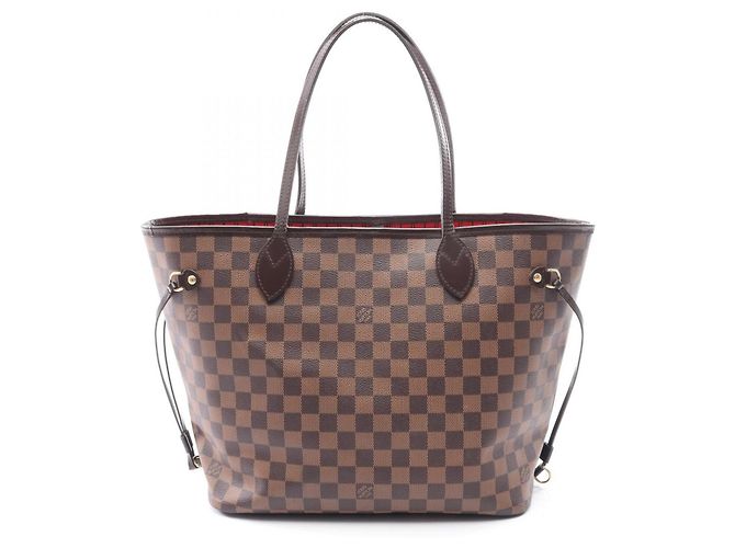 Bolsa tote Neverfull MM da Louis Vuitton Marrom Damier ebene