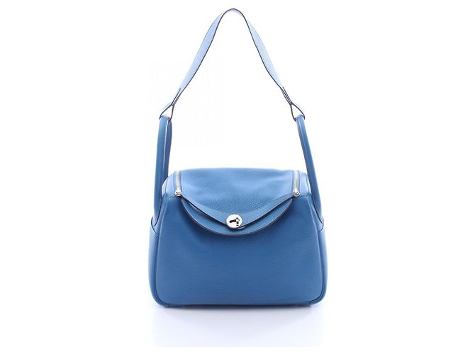 Borsa a Spalla Hermès Lindy 30 in Blu