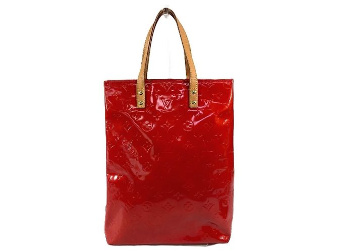 Sac à main vertical Lead MM en Monogram Vernis Louis Vuitton Rouge