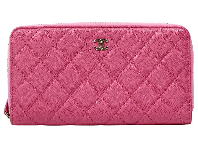 Portafoglio lungo da donna Chanel Matelassé Rosa