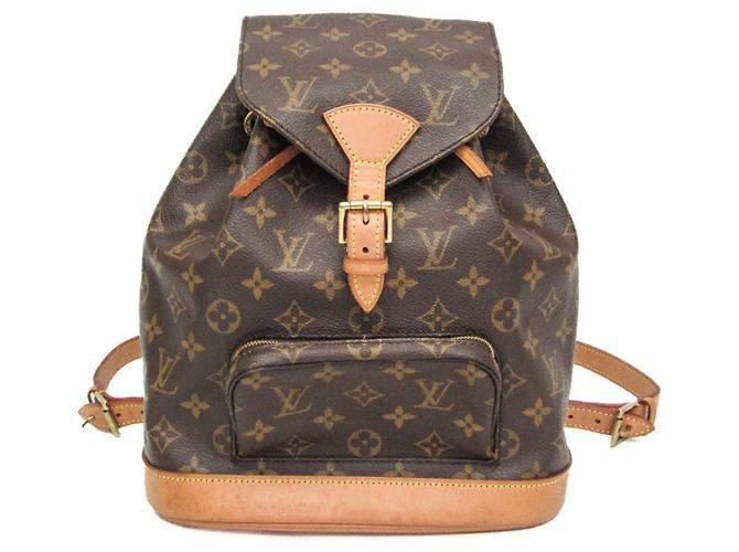 Louis Vuitton Monogram Montsouris MM M51136 Women's Backpack Brown