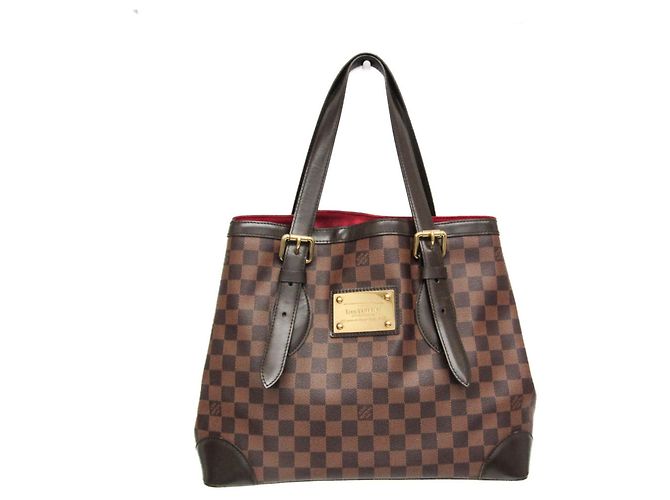Borsa a spalla Louis Vuitton Damier Hampstead MM N51204 Marrone