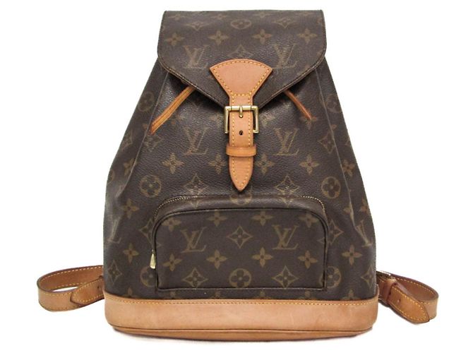 Louis Vuitton Monogram Montsouris MM M51136 Women's Backpack Brown