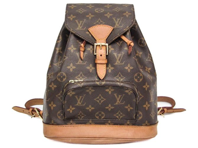 Louis Vuitton Monogram Montsouris MM M51136 Women's Backpack Brown