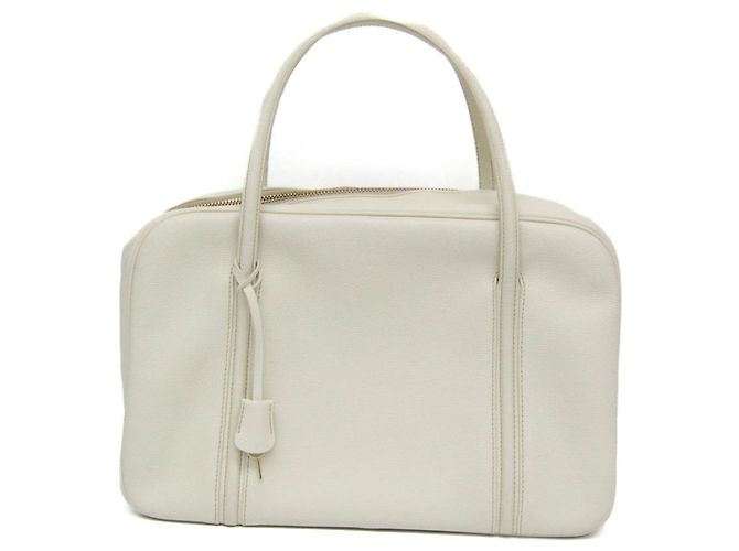 Valextra Damenlederhandtasche in Weiß