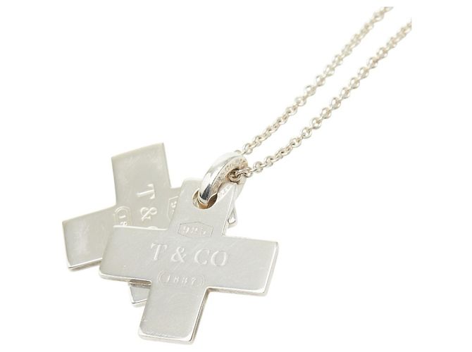 Collana Pendente Doppia Croce Tiffany & Co. Argento