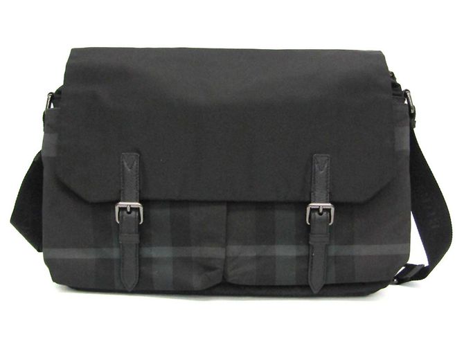 Borsa a tracolla in nylon da uomo Burberry in nero