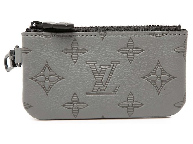 Monedero de lona Monogram Shadow gris Louis Vuitton Castaño